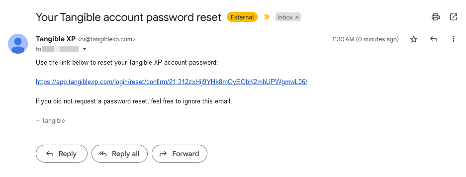 Password Reset Email